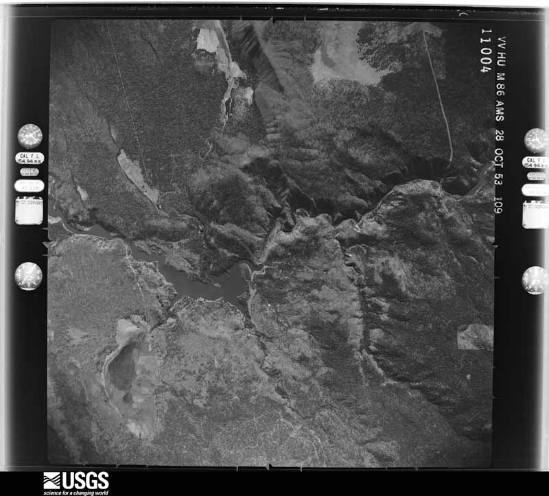 U.S. Geological Survey aerial photograph, 1954-05-22, scale 1:60000