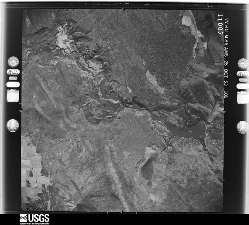 U.S. Geological Survey aerial photograph, 1954-05-22, scale 1:60000