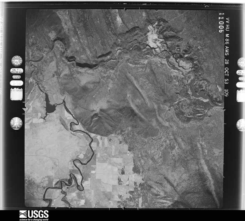 U.S. Geological Survey aerial photograph, 1954-05-22, scale 1:60000