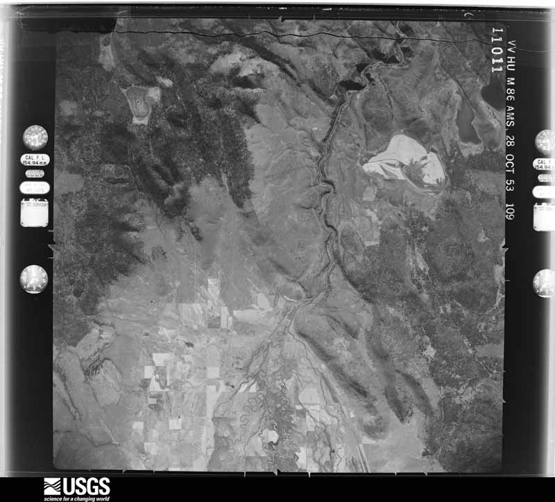 U.S. Geological Survey aerial photograph, 1954-05-22, scale 1:60000