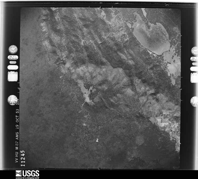 U.S. Geological Survey aerial photograph, 1954-05-22, scale 1:60000