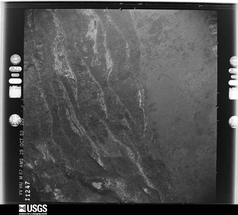 U.S. Geological Survey aerial photograph, 1954-05-22, scale 1:60000