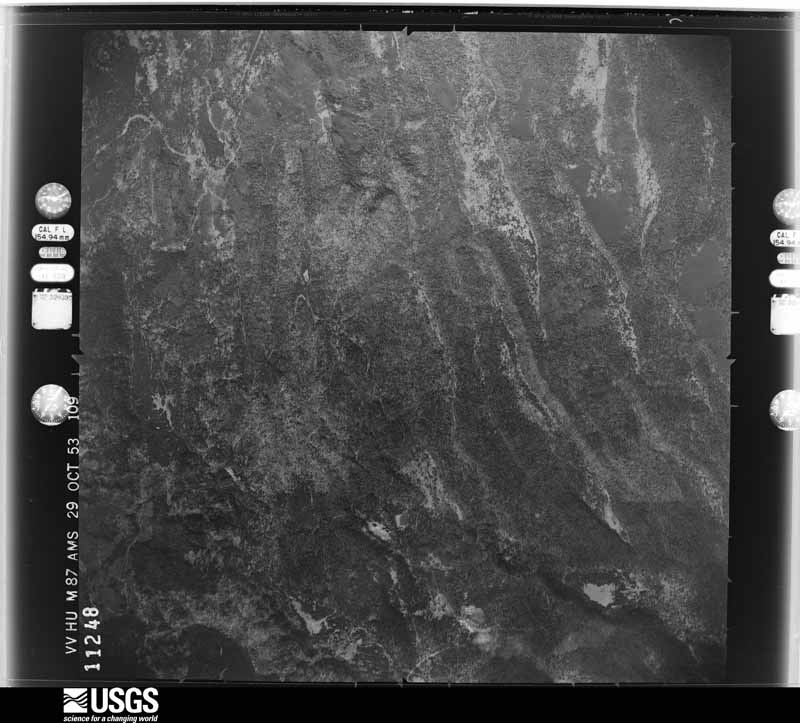 U.S. Geological Survey aerial photograph, 1954-05-22, scale 1:60000