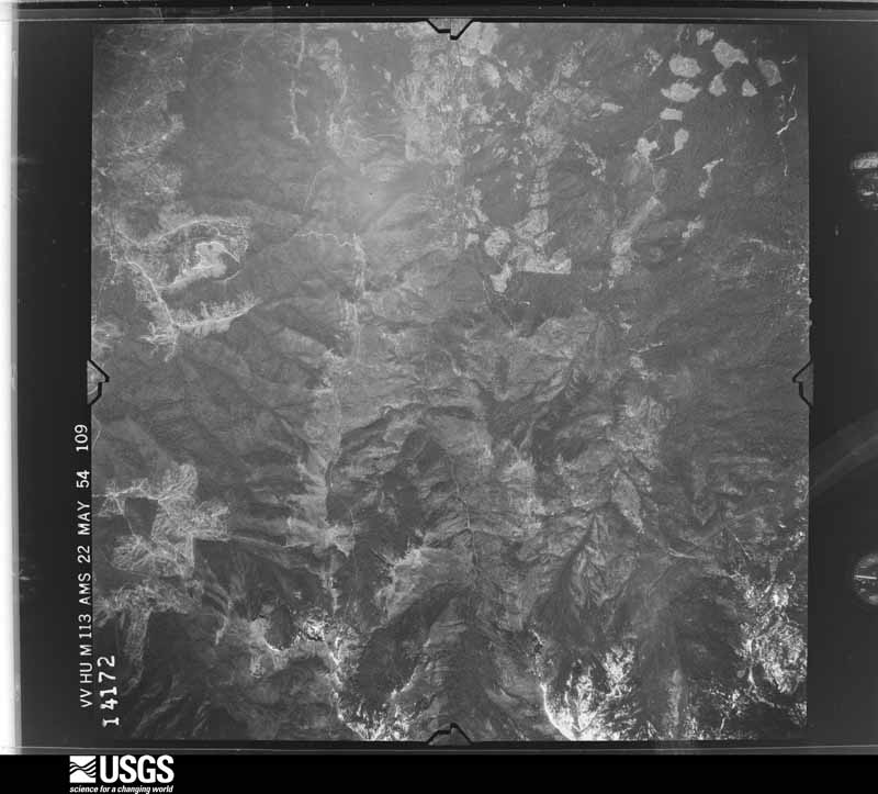 U.S. Geological Survey aerial photograph, 1954-05-22, scale 1:54000