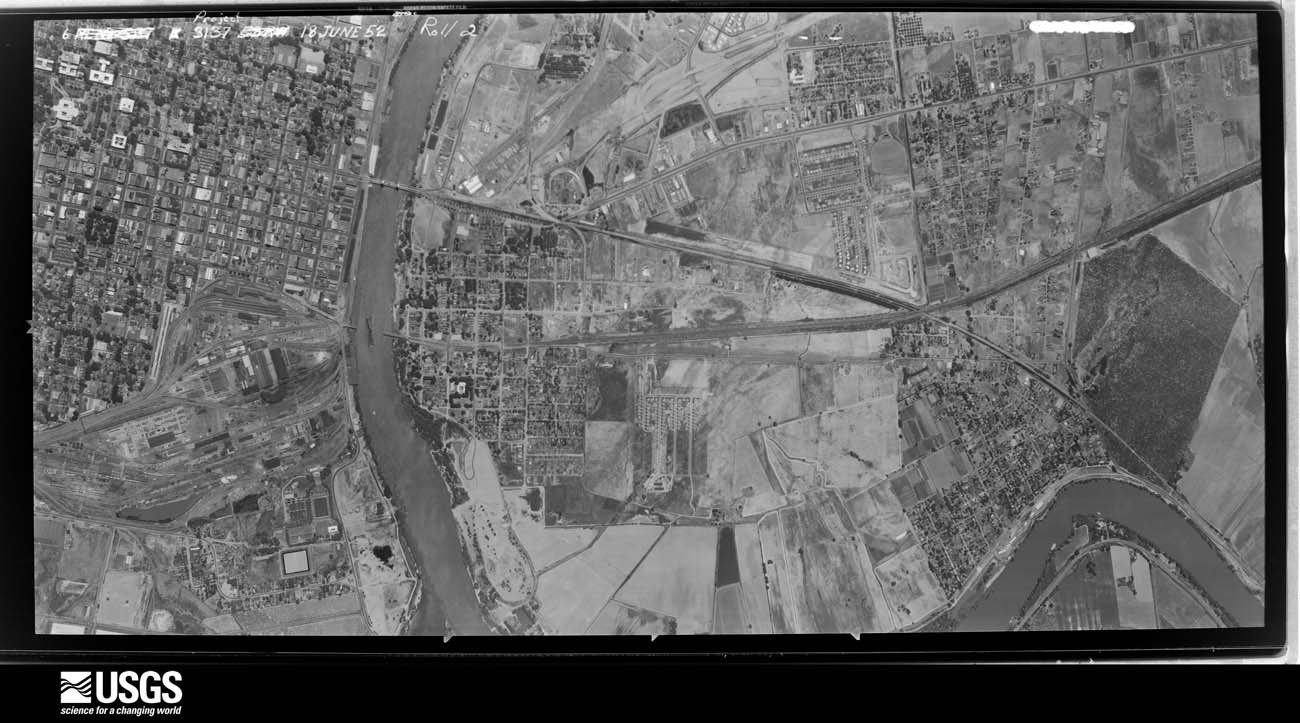 U.S. Geological Survey aerial photograph, 1952-06-18, scale 1:23752