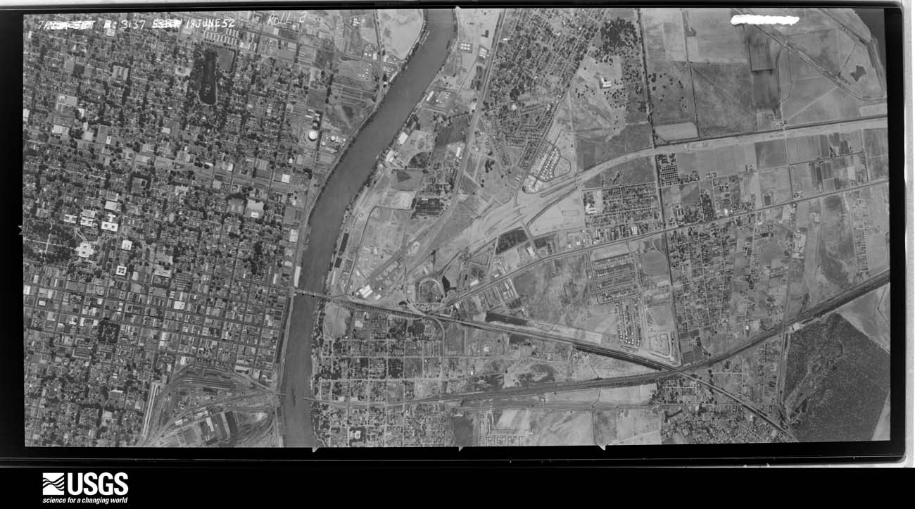 U.S. Geological Survey aerial photograph, 1952-06-18, scale 1:23752