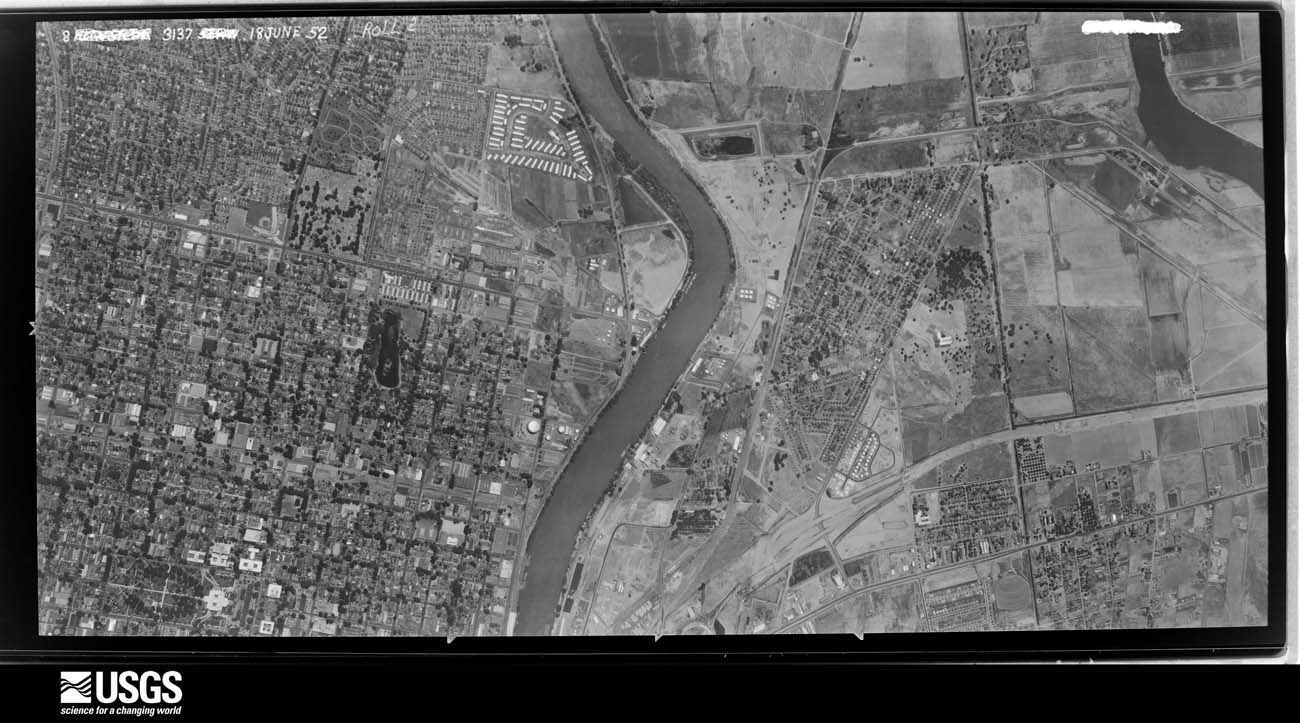 U.S. Geological Survey aerial photograph, 1952-06-18, scale 1:23752