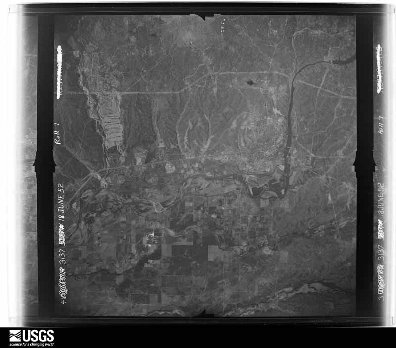 U.S. Geological Survey aerial photograph, 1952-06-18, scale 1:72242