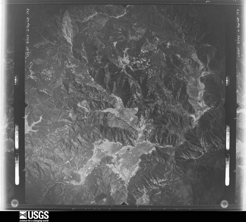 U.S. Geological Survey aerial photograph, 1968-06-01, scale 1:142000