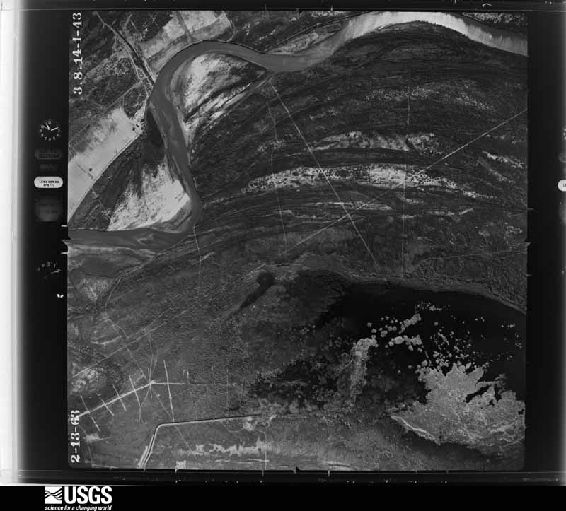 U.S. Geological Survey aerial photograph, 1963-02-13, scale 1:12000