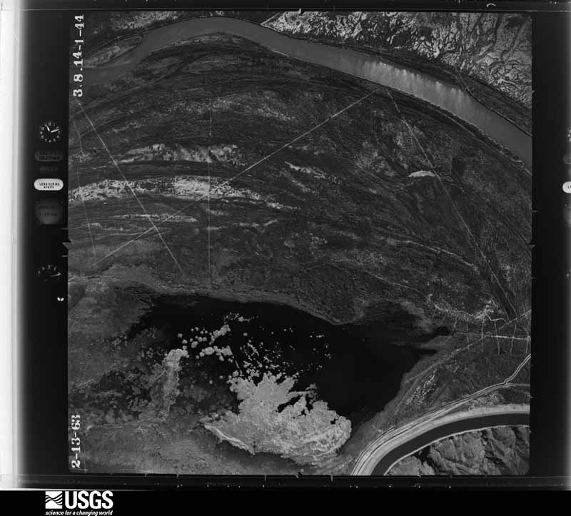 U.S. Geological Survey aerial photograph, 1963-02-13, scale 1:12000