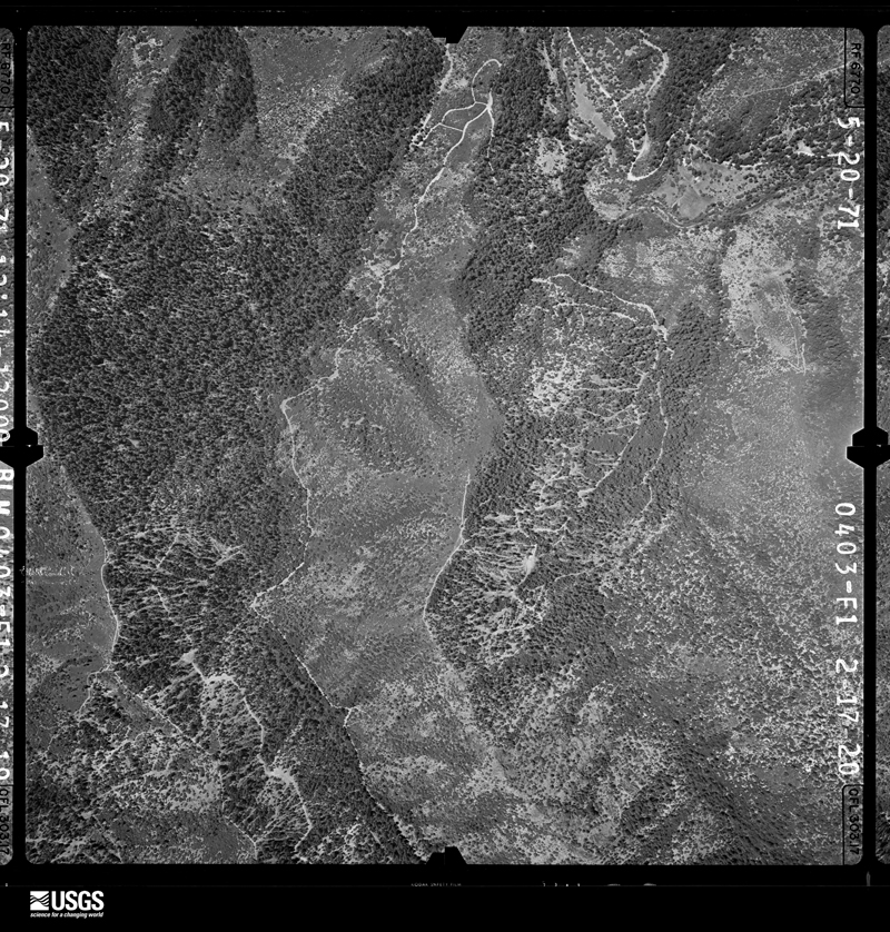 U.S. Geological Survey aerial photograph, 1971-05-20, scale 1:12650