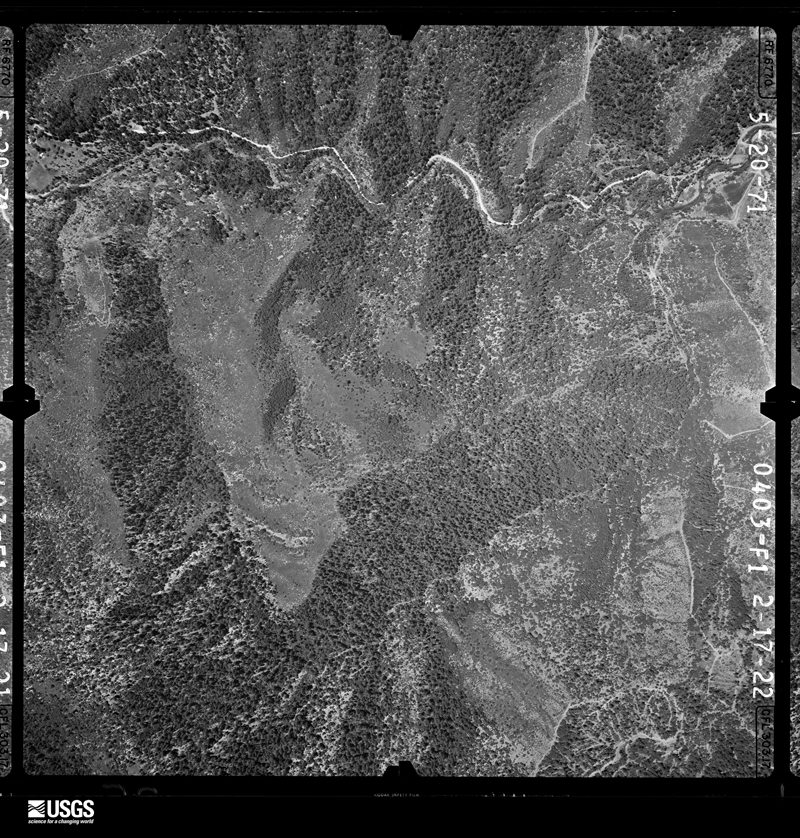 U.S. Geological Survey aerial photograph, 1971-05-20, scale 1:12650