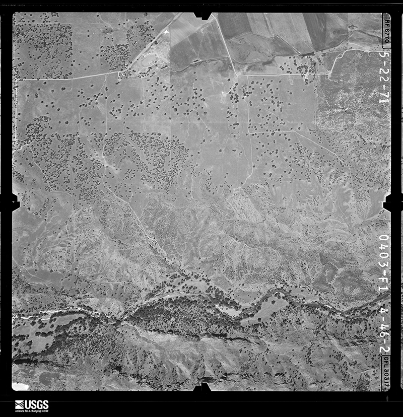 U.S. Geological Survey aerial photograph, 1971-05-22, scale 1:12800