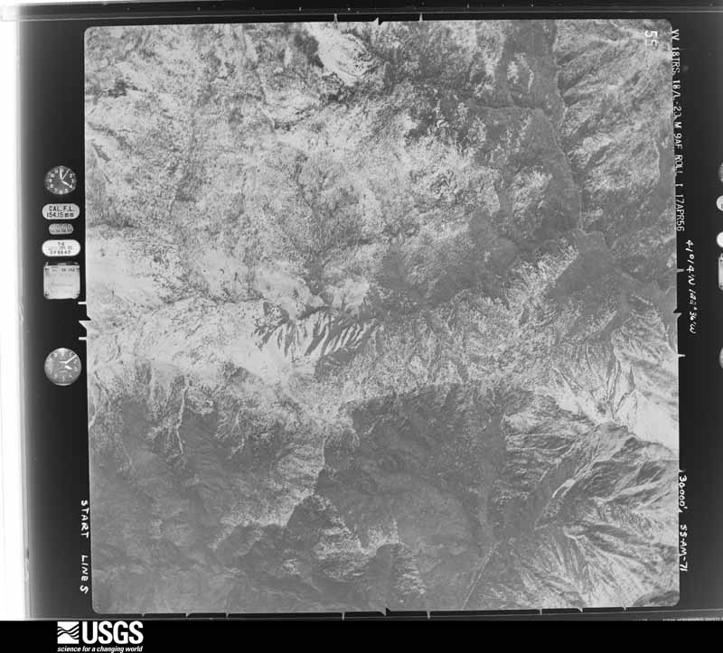 U.S. Geological Survey aerial photograph, 1956-04-17, scale 1:60000