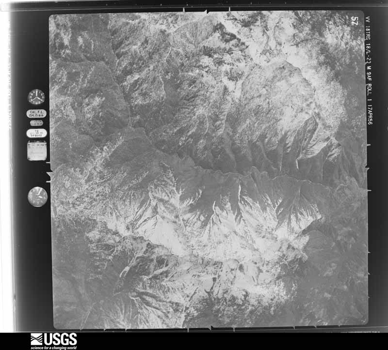 U.S. Geological Survey aerial photograph, 1956-04-17, scale 1:60000