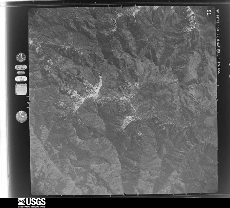 U.S. Geological Survey aerial photograph, 1956-04-17, scale 1:60000