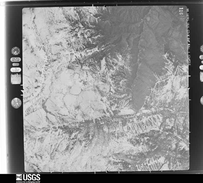 U.S. Geological Survey aerial photograph, 1956-04-17, scale 1:60000