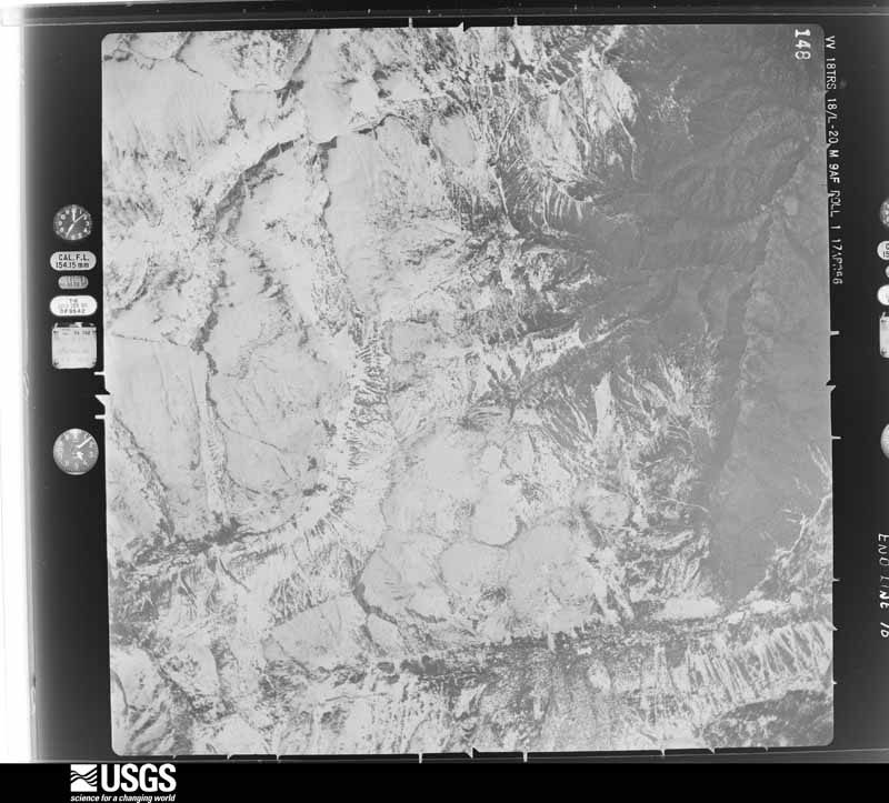 U.S. Geological Survey aerial photograph, 1956-04-17, scale 1:60000