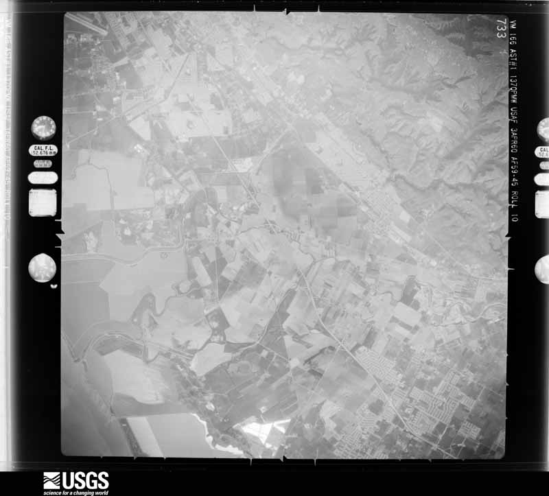 U.S. Geological Survey aerial photograph, 1960-04-10, scale 1:61600