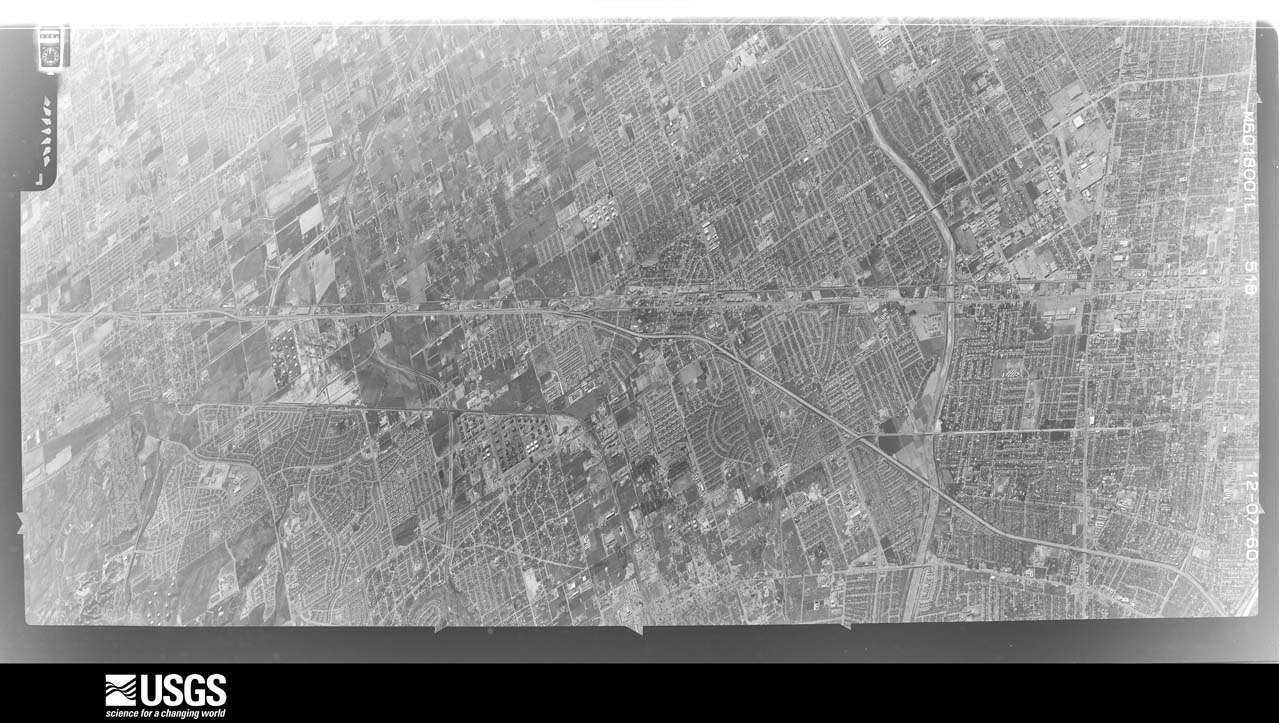 U.S. Geological Survey aerial photograph, 1960-12-07, scale 1:21670