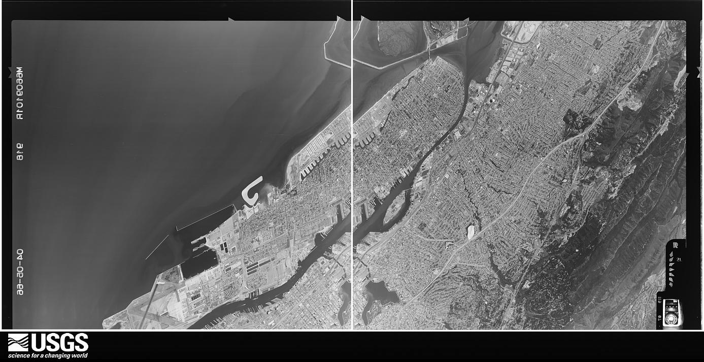 U.S. Geological Survey aerial photograph, 1966-04-05, scale 1:21670