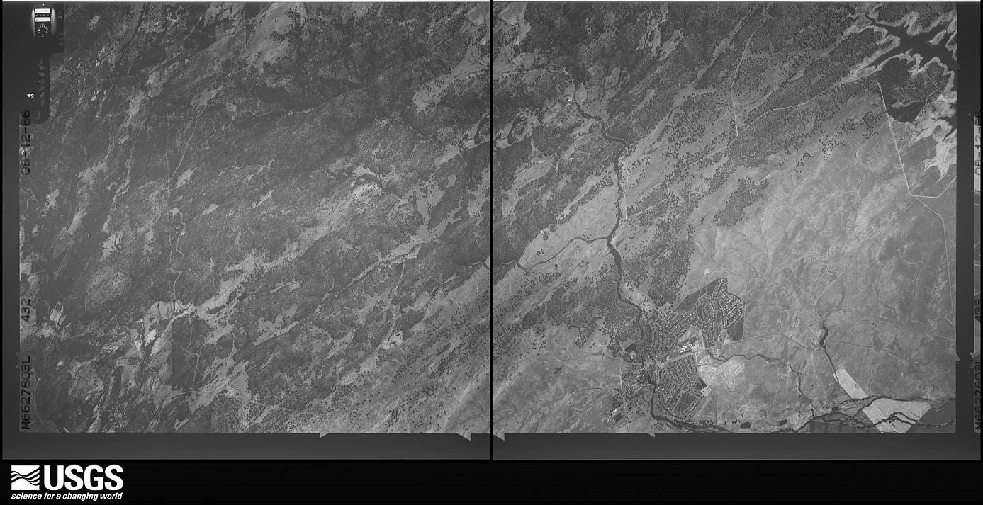 U.S. Geological Survey aerial photograph, 1966-08-12, scale 1:23330