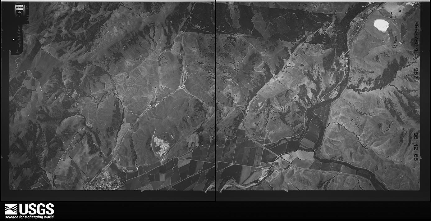 U.S. Geological Survey aerial photograph, 1966-08-12, scale 1:23330