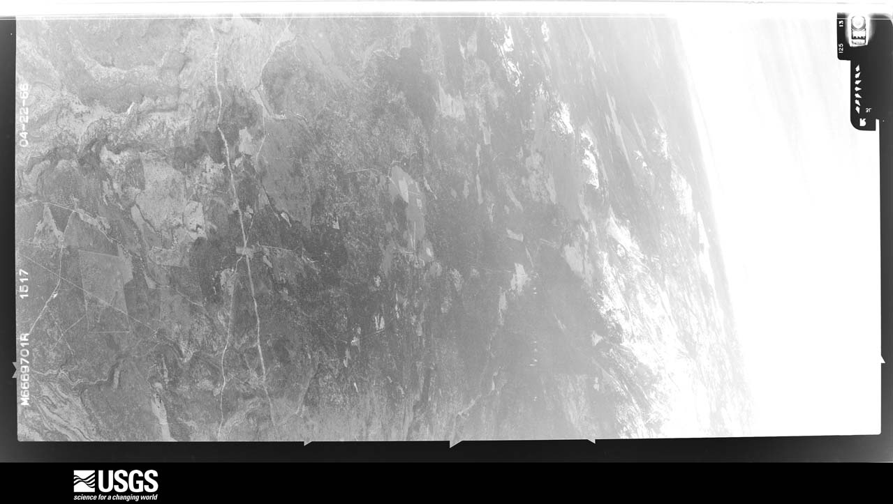 U.S. Geological Survey aerial photograph, 1966-04-22, scale 1:21666
