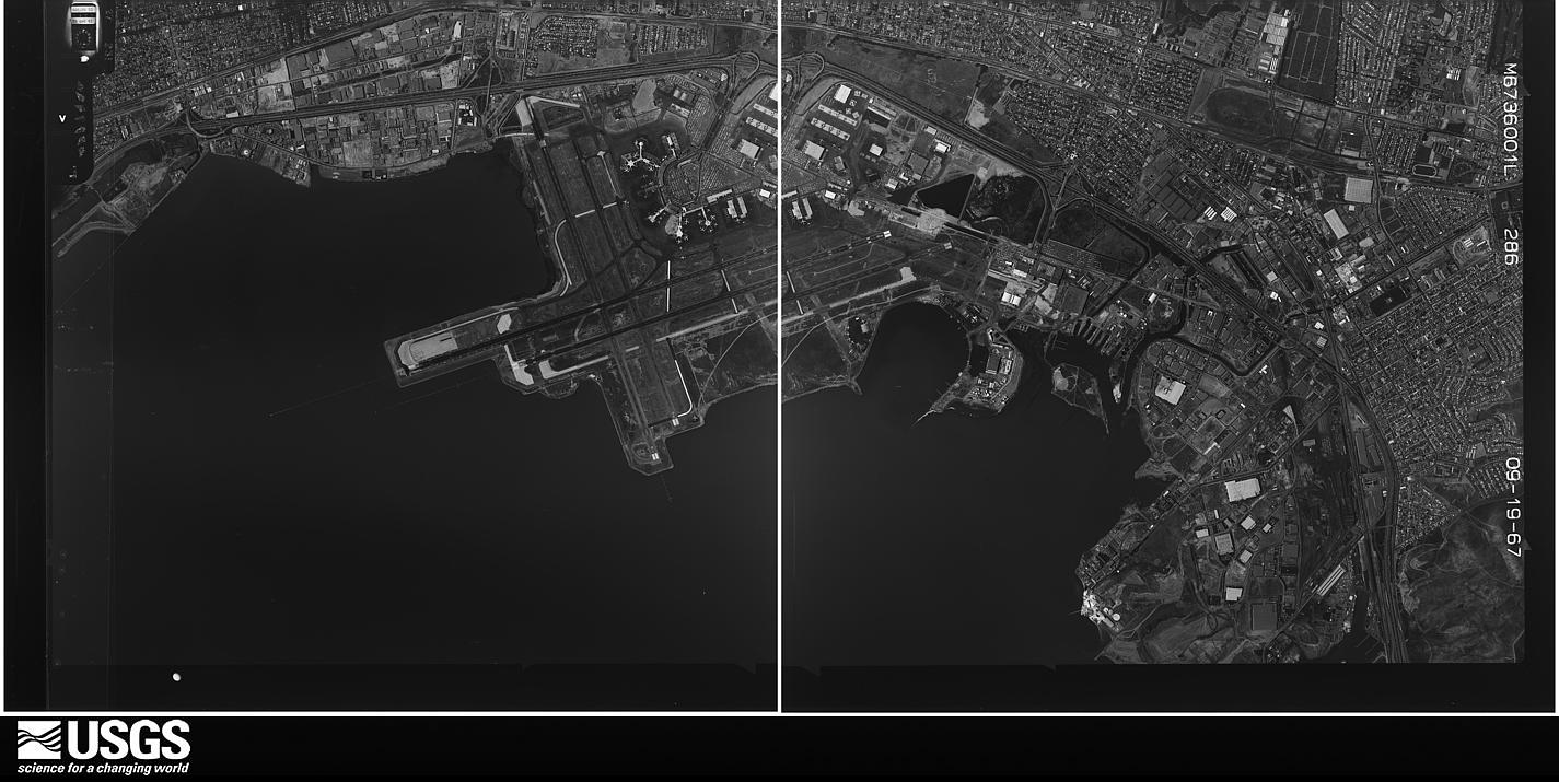 U.S. Geological Survey aerial photograph, 1967-09-19, scale 1:21670