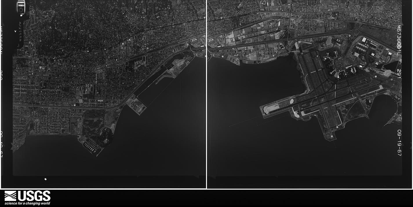 U.S. Geological Survey aerial photograph, 1967-09-19, scale 1:21670