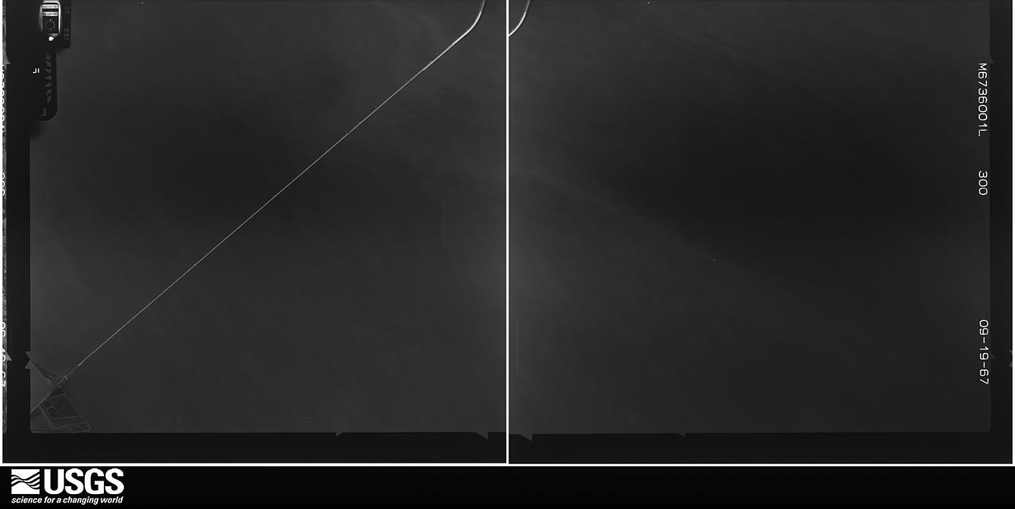 U.S. Geological Survey aerial photograph, 1967-09-19, scale 1:21670