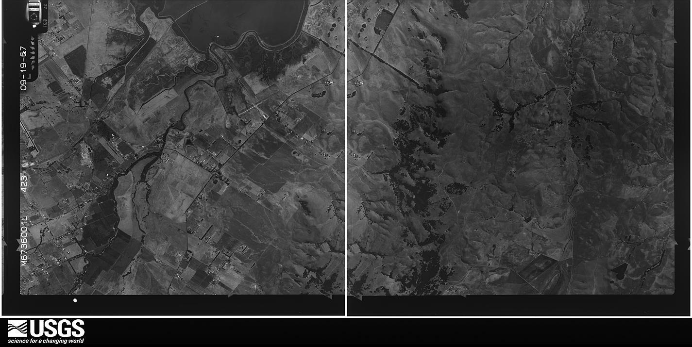 U.S. Geological Survey aerial photograph, 1967-09-19, scale 1:21670