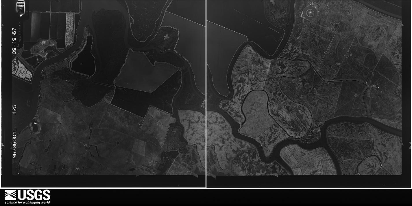 U.S. Geological Survey aerial photograph, 1967-09-19, scale 1:21670