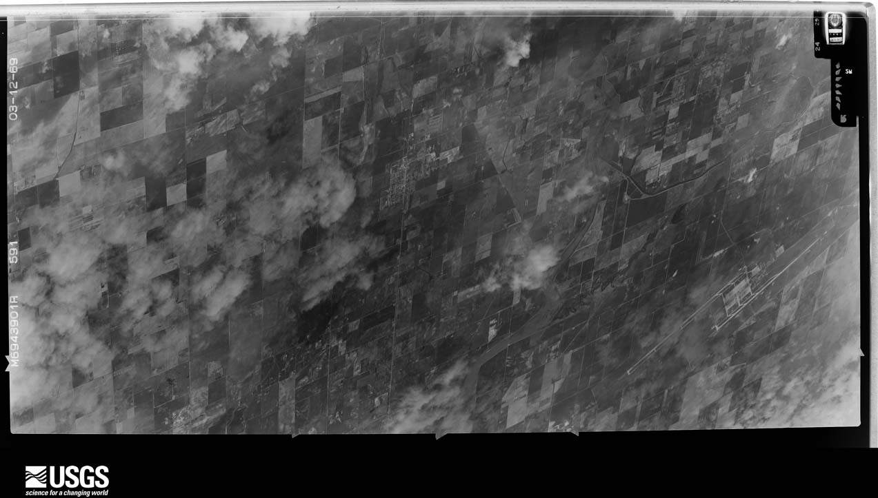 U.S. Geological Survey aerial photograph, 1969-03-12, scale 1:21670