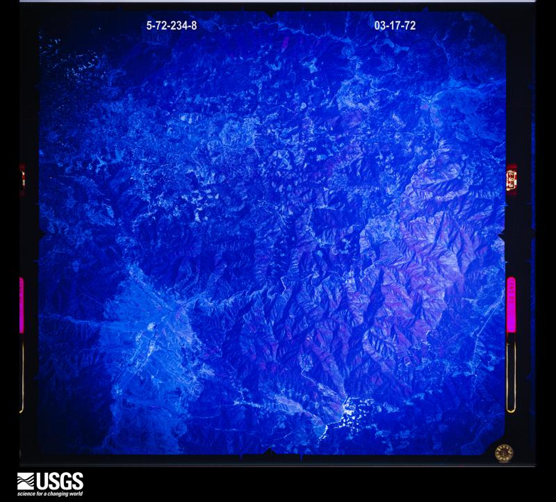 U.S. Geological Survey aerial photograph, 1972-03-17, scale 1:130000
