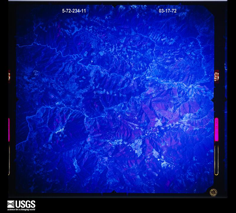 U.S. Geological Survey aerial photograph, 1972-03-17, scale 1:130000