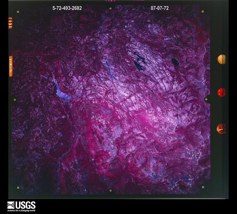 U.S. Geological Survey aerial photograph, 1972-07-07, scale 1:128000