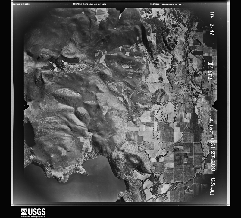 U.S. Geological Survey aerial photograph, 1942-10-02, scale 1:27200
