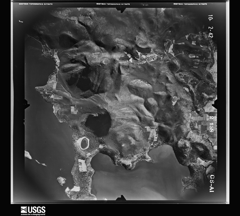 U.S. Geological Survey aerial photograph, 1942-10-02, scale 1:27200