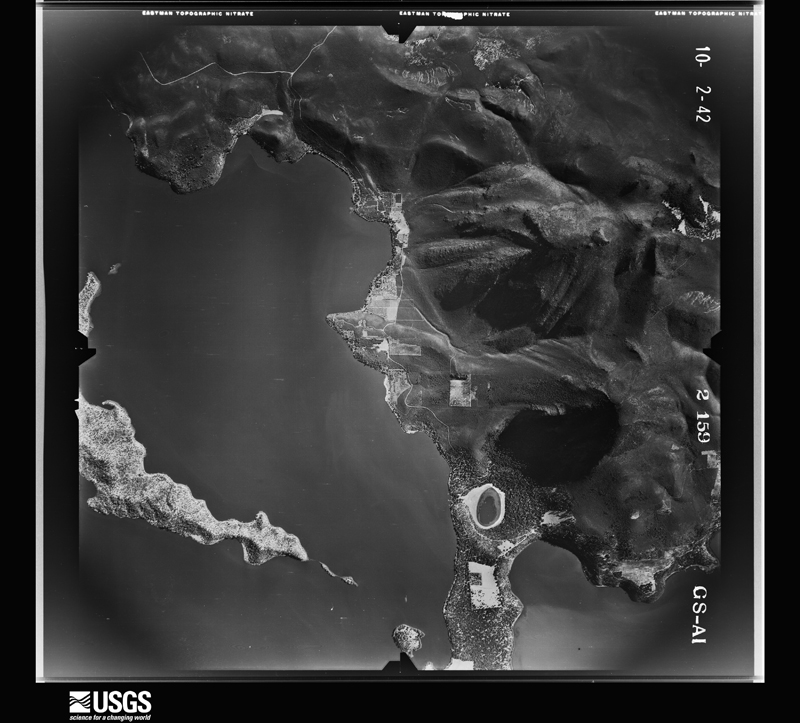 U.S. Geological Survey aerial photograph, 1942-10-02, scale 1:27200