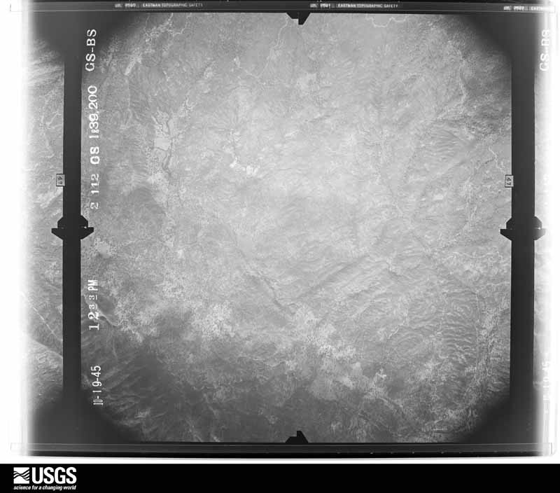 U.S. Geological Survey aerial photograph, 1945-10-19, scale 1:39200