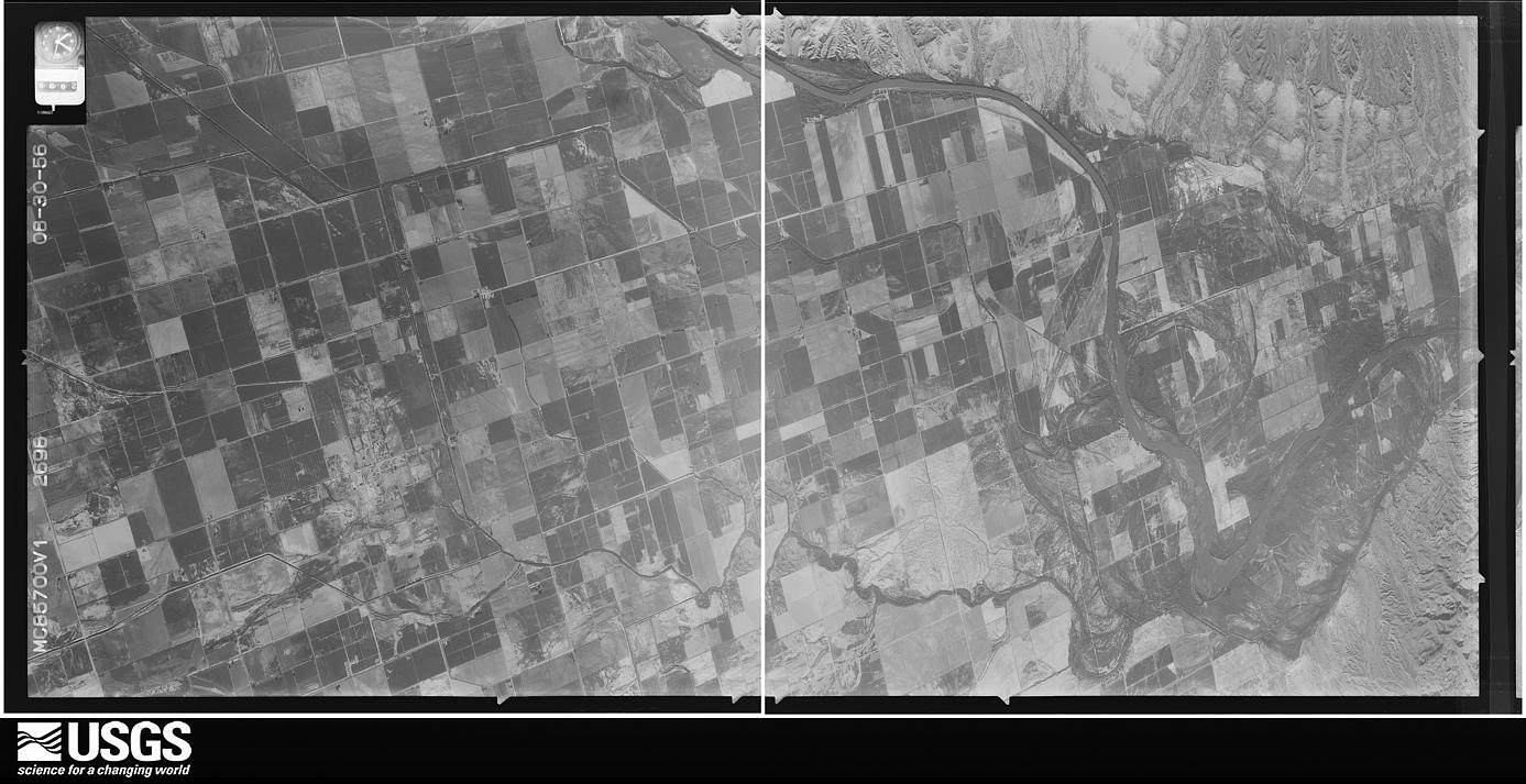 U.S. Geological Survey aerial photograph, 1956-08-30, scale 1:32500
