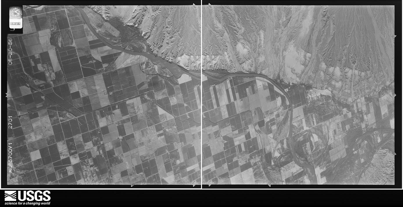 U.S. Geological Survey aerial photograph, 1956-08-30, scale 1:32500
