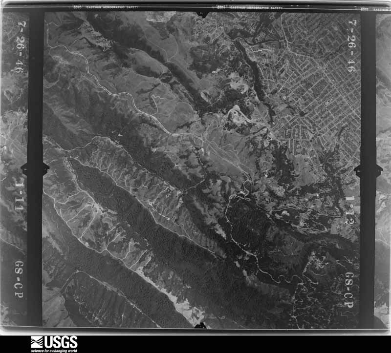 U.S. Geological Survey aerial photograph, 1946-07-26, scale 1:23600