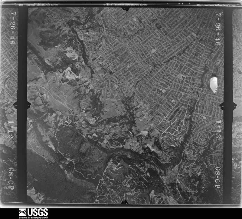 U.S. Geological Survey aerial photograph, 1946-07-26, scale 1:23600