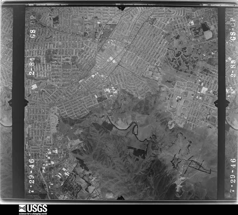 U.S. Geological Survey aerial photograph, 1946-07-29, scale 1:23600