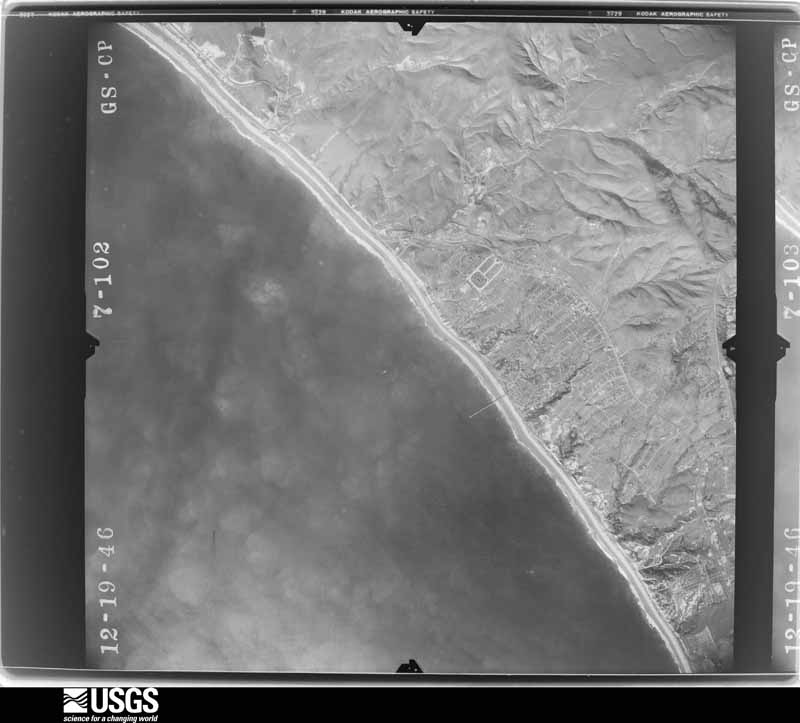 U.S. Geological Survey aerial photograph, 1946-12-19, scale 1:23600