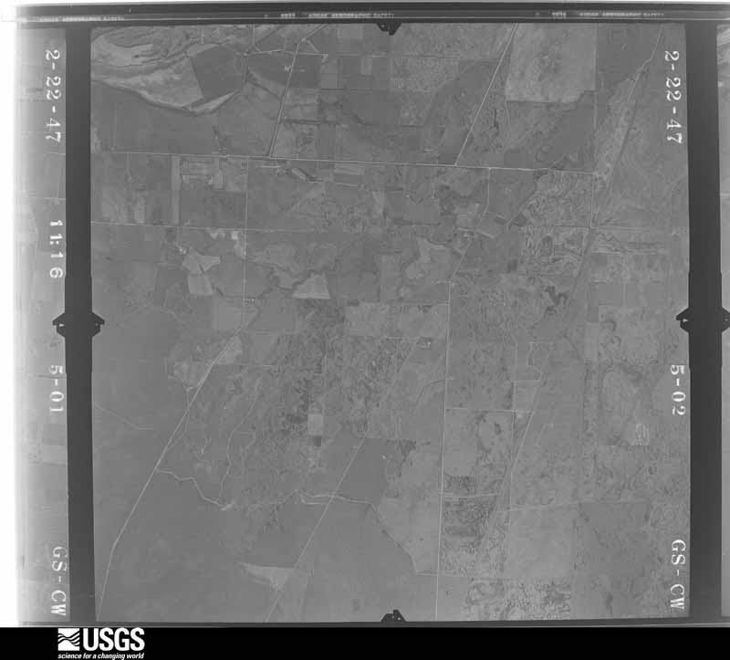 U.S. Geological Survey aerial photograph, 1947-02-01, scale 1:28400