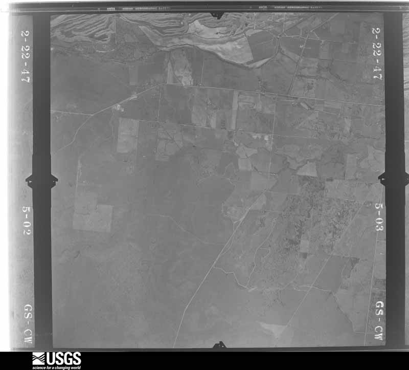 U.S. Geological Survey aerial photograph, 1947-02-01, scale 1:28400